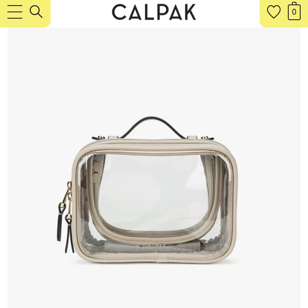 Calpak Gray Cosmetic Bag Minimalist Design